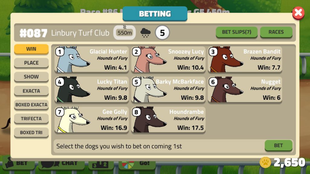 hounds of fury exotic betting