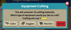craft item dialogue box in hounds of fury